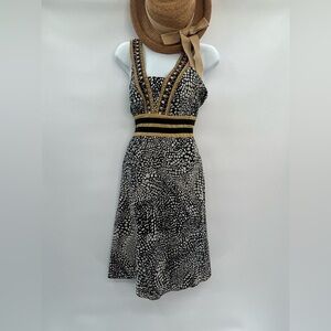 Kenar Tribal Print Beaded Dress – Size 4